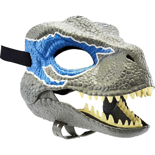 Velociraptor blå mask, flerfärgad (grå) (1 st)