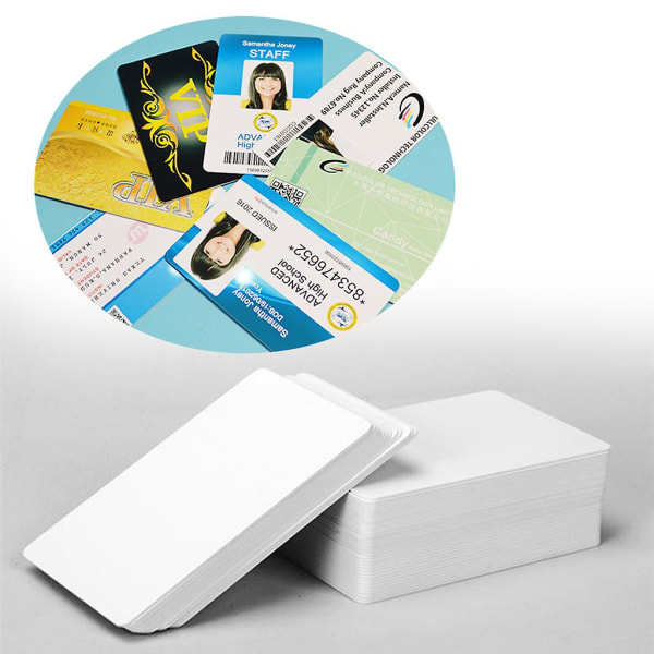 100 Premium White Blank Inkjet Pvc ID-kort Plast dobbeltsidige utskriftskort