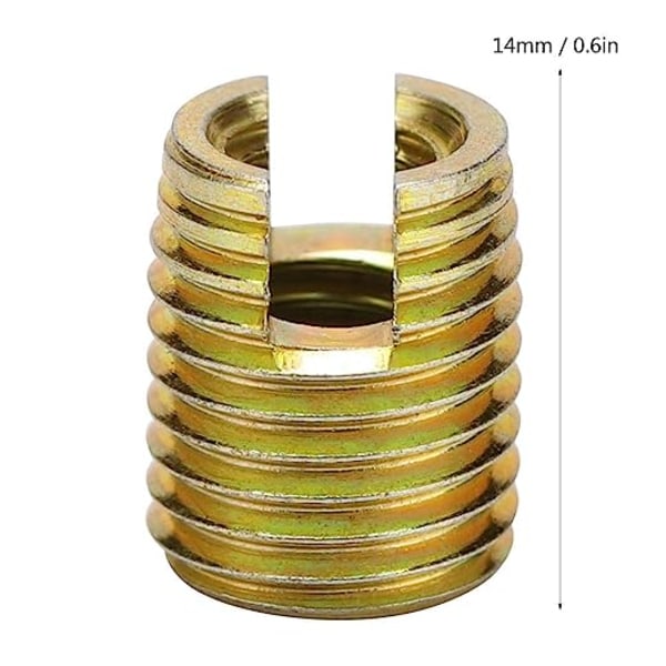 M6 Selvtæppende indsats - Gevindindsatser 20 stk. 302 kulstofstål selvtæppende M6*M10*14(5 pieces) *4