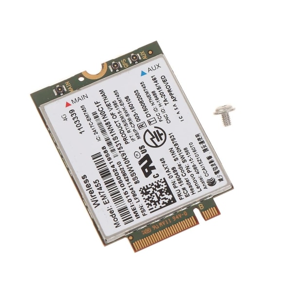 01ax748 Wireless Em7455 4g Lte Wwan For M.2 Card Module For Lenovothinkpad X260