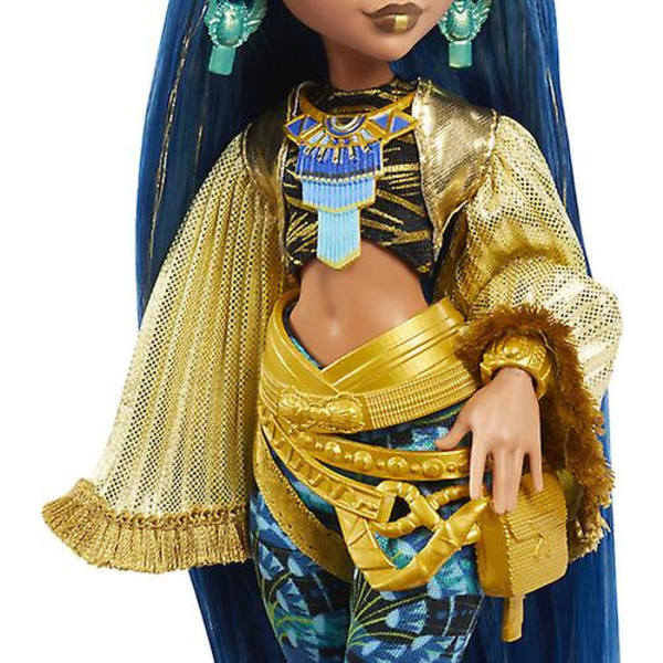 Mattel - Monster High Monster Fest Cleo De Nile Modellteckning med Festivalkläder  [SAMLAROBJekt] Pappdocka USA-import