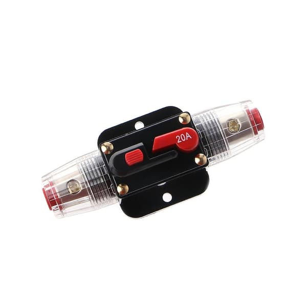 12V DC 20A-100A Bil Audio Solenergi Inline Kredsløbsafbryder Reset Sikringsholder