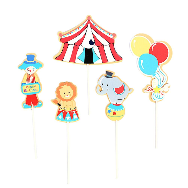 5 Stk Baby Decor Klovn kage Pick Circus Cake Pick Circus Cak