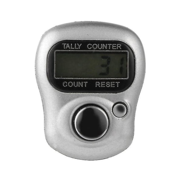 Mini 5-cifret LCD Elektronisk Digital Golf Finger Håndholdt Ring Tally Counter