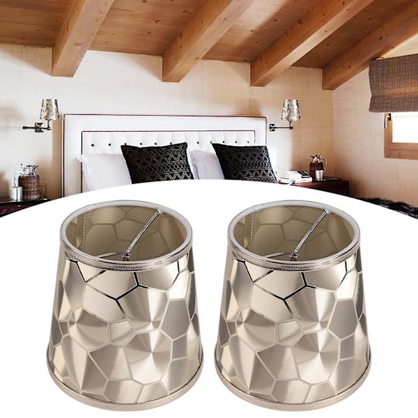 2 st trumlampskärm E14 PVC modern dekorativ liten tunna lampskärmsskydd för bordsvägg taklampa