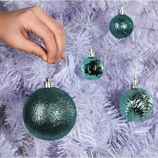 Julgranspynt - Turkos Julgranskulor Set För Jul