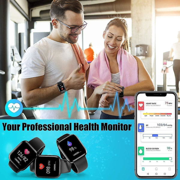 Smart Watch, Bluetooth Smartwatch til Android Ios-telefoner, ip6
