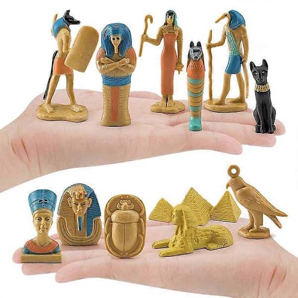 12 stk Gamle Egypt Kultur Sfinks Gamle Egypt Dronning Hode Simulering Håndlaget Ornament Modell A01