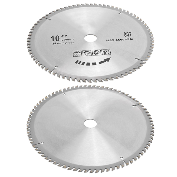10 x 80t 254mm Sirkelsagblad Skjæreskive Trefelling Sementert Karbid Sagblad