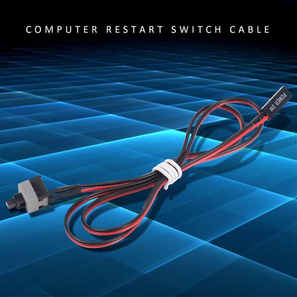 20.5\" Lang Strømknap Switch Kabel til PC Switches Reset Computer