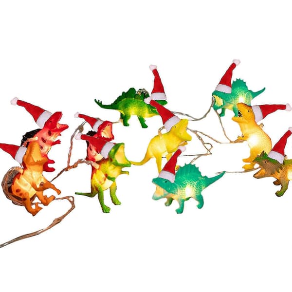 10 LED Dinosaur Lys Kæde Julepynt Dinosaur Lys Natlamper Til Børneværelset