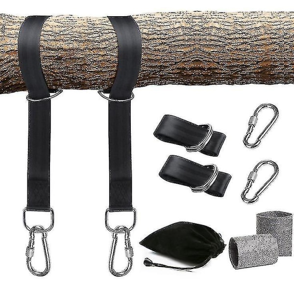 Tree Swing Straps Hanging Kit With Two Zinc Alloy Carabiners