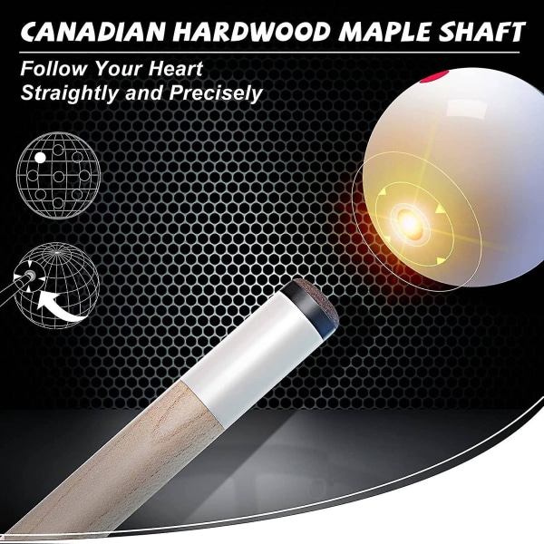1 stk Pool Cues, 57 tommers Cue Maple Iard Cue Cue Stick For Iard