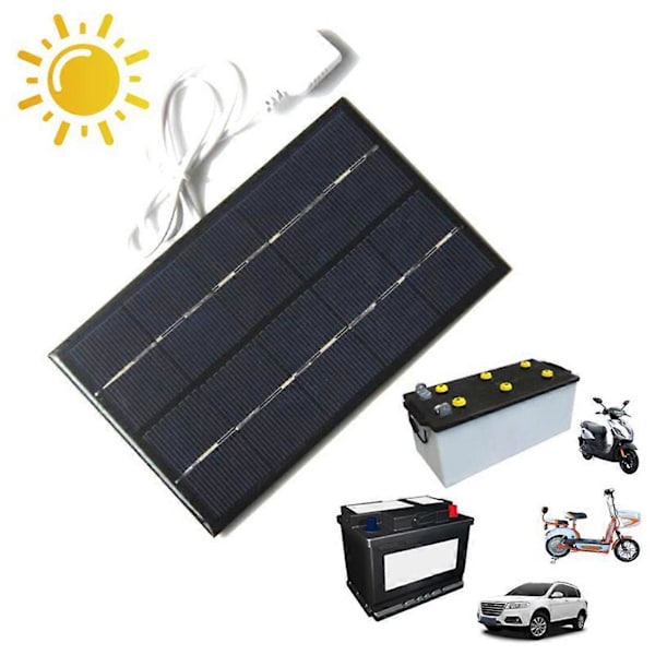 2W 5V 380MA USB Mini Solcellepanel Modul DIY Polysilisium Solcellelader for Telefon USB Vifte