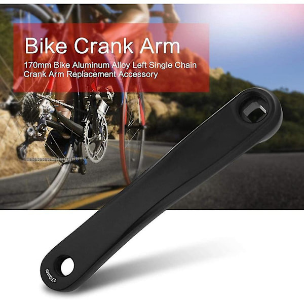 Vevaxelarm för cykel 170mm Aluminiumlegering Vänster Handvev Enväxlad Vevarmset för Cykel Mountain Road Bike EQH