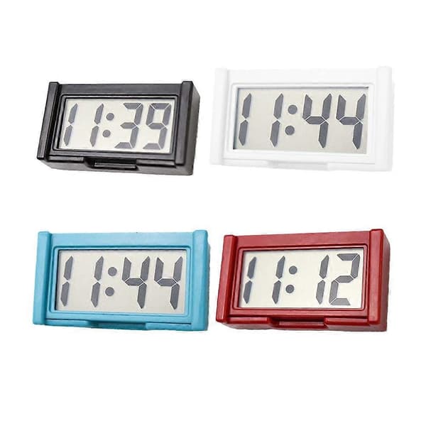 Mini digital klocka dekorativ stor skärm bilklocka miniklockor instrumentbräda Blue