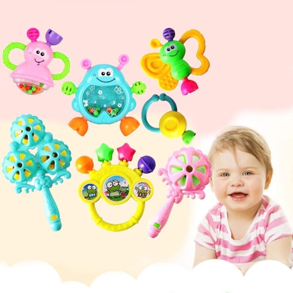10 stykke sæt babymusiklegetøj, sanselegetøj til baby, legetøj til tidlig uddannelse