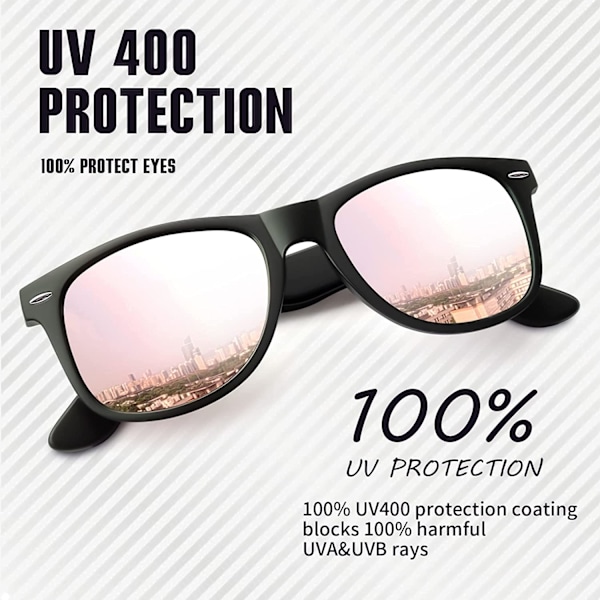 Suojaa silmäsi auringolta näillä 100 % polarisoiduilla ajolasien kanssa, jotka sopivat sekä miehille että naisille. Klassiset UV400-suojatut aurinkolasit pyöräilyyn, golfiin, kalastukseen, juoksuun ja purjehdukseen