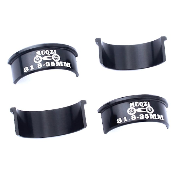4 stk./sæt Styrstangs Omdannelsesplade Forøg Shims Klemme 31,8 mm Til 35 mm (sort)