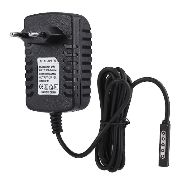 12v 2a power surfplattaladdare för Microsoft Surface Rt/ Rt2 med Eu-kontakt 100-240v