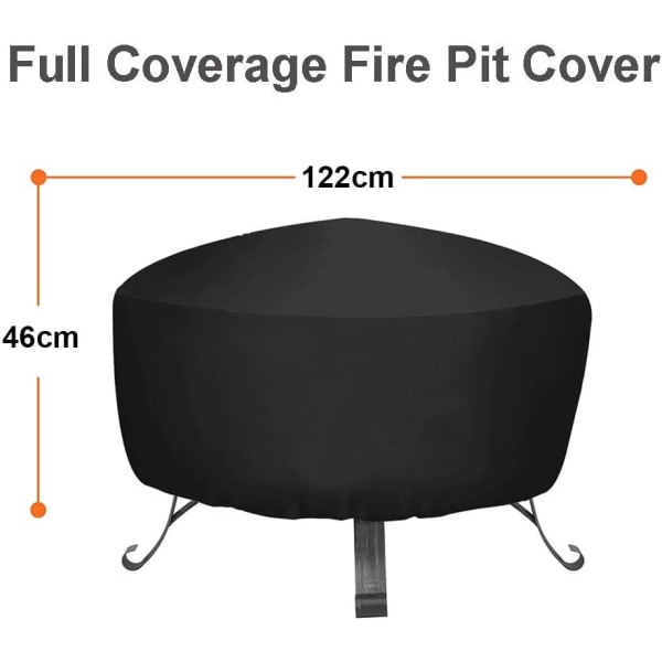 Round Fire Pit Cover - Vattentätt cover med crimpe