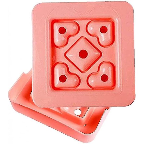 Sandwichform, DIY-kjeksreduser, mini hjerteform Bento-boks Toastbrødskiveform, rosa 1 stk