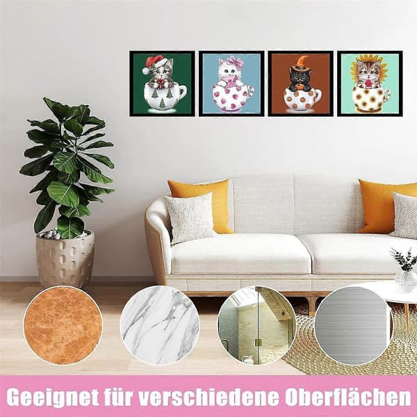 6-pack Ram, Målningsbildram 25x25cm, Magnetisk Bildram för Bilder