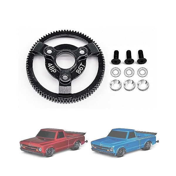 Herdet stål 48p gir for Slash 2wd Vxl Bandit Stampede Drag Slash oppgraderingsdeler, 86t