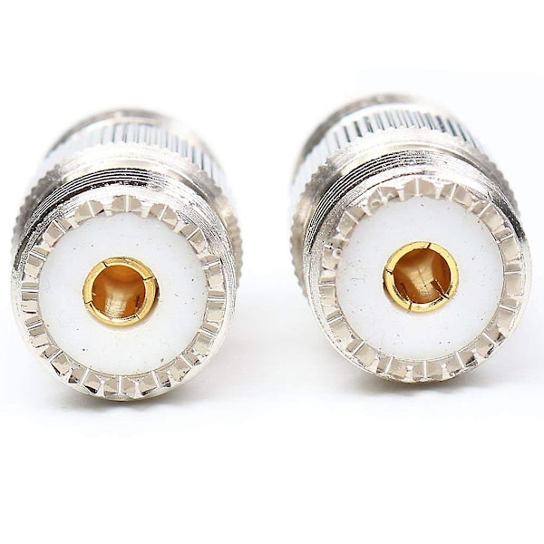 2 stk/4 stk Rf Koaksial Koaks Adapter Uhf Hunn Til Hunn So-239 So239