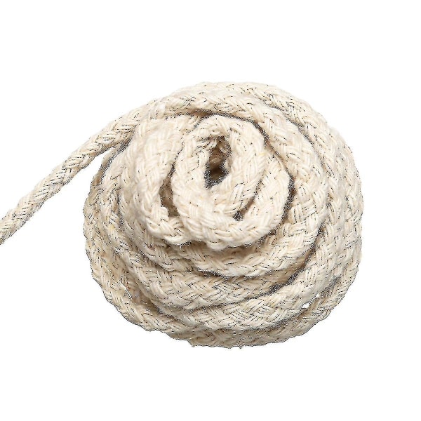 Lanhu 5 mm 100 m Macrame-rep Naturlig beige bomull Twisted Cord Hantverkare Hantverk