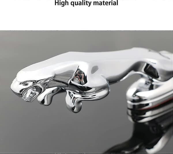3D Emblem til Jaguar - Billogo til Forruden - Krom Eagle Badge - Biltilbehør