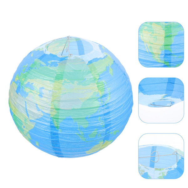 3 stk. Jordformede Papirlanterner Store Papirlanterne Diy Glo