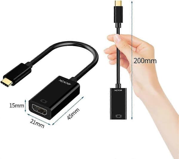 USB C - HDMI 4K @ 60 Hz, HDMI-sovitin USB C HDMI Type C, Thunderbolt