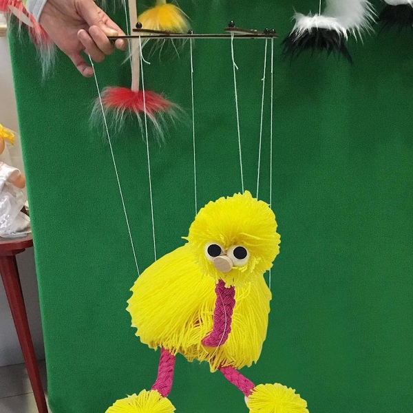 Marionette Struds, Plys Marionetter String Puppets | Struds Plys Med Realistiske Ansigtsudtryk Børne Pædagogisk Legetøj Fuglestrengsmarionet