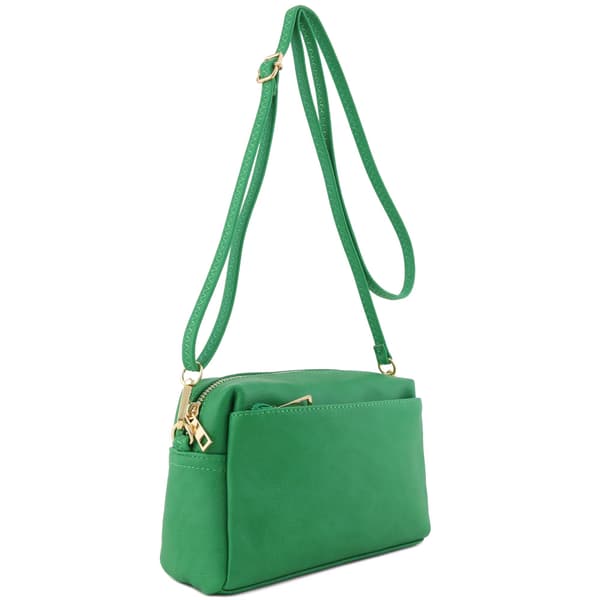 Triple Zip Small Crossbody Bag