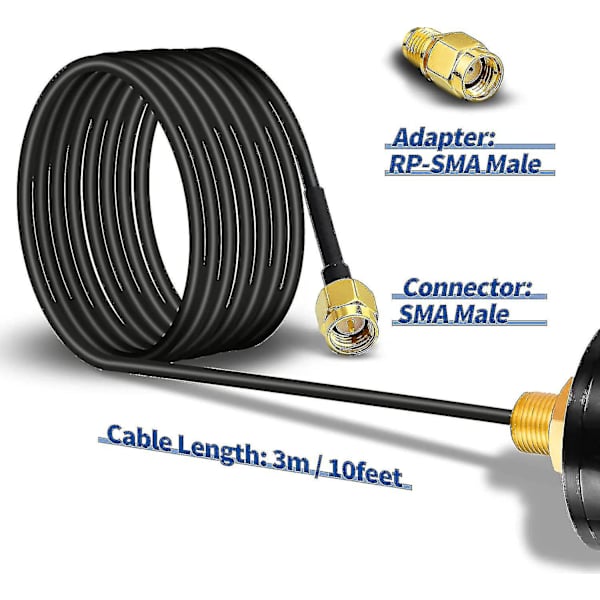 Udendørs 4g Lte Antenne Sma Han Mimo 5dbi Omniretningsbestemt Ekstern Vandafvisende Til 4g Lte Mobil Router Gateway