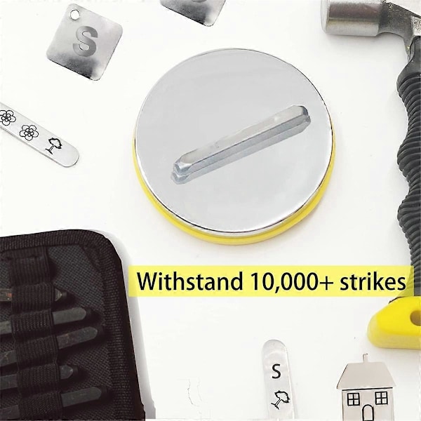 Stålbänkblock och metallstämpelhammare-kit, smyckesverktyg för smyckestillverkning och metallstämpling