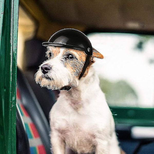 Hjelm og solbriller til hunde - Justerbar motorcykelsikkerhedshjelm til hunde i størrelse S