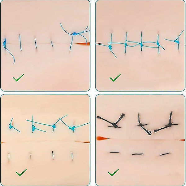 Uudelleenkäytettävä DIY-opetusmalli Laparoskooppinen simulaattori Ompele 3D-silikoninen ompeletreenipadi