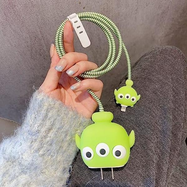 Söt tecknad snabbladdare skydd för Apple 18W 20W iPhone 14 13 12 Three-eyed boy