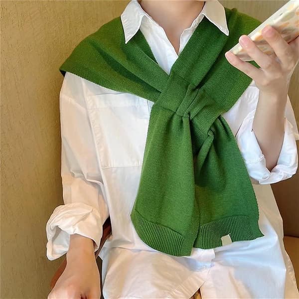 Høst/vinter Dame Åben Front Cape Cardigan Sjal Wrap