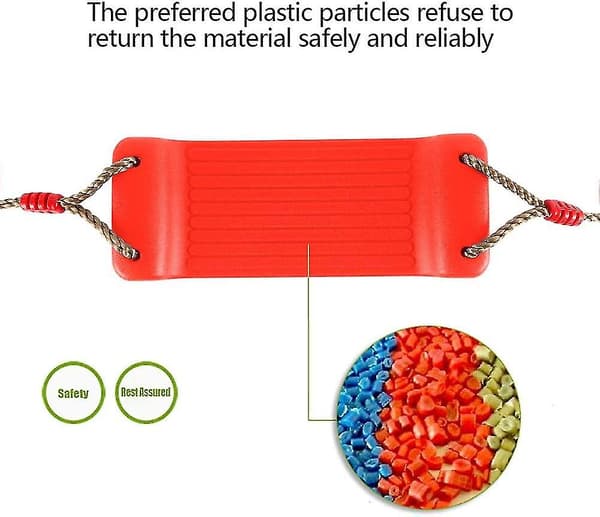 Plastgunga Elastisk Gungbräda Trädgårdsgunga Halkfri Tonåring Gungsäte Barn