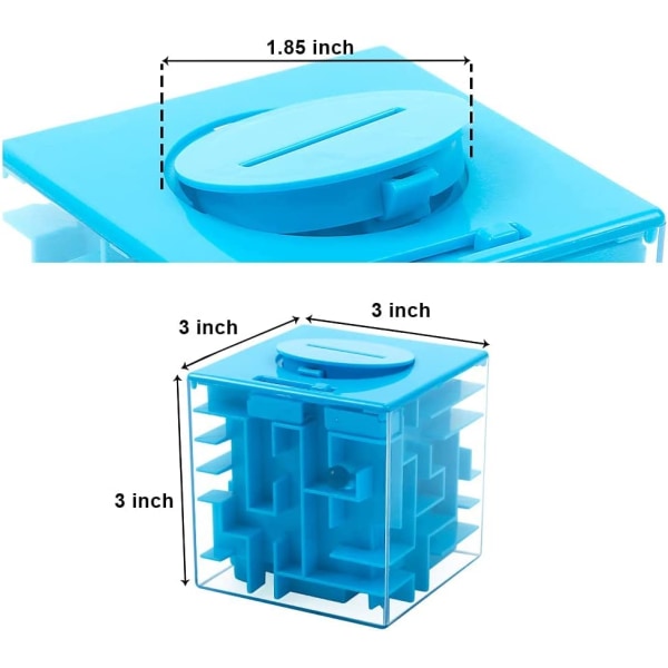 Pengar labyrint pusselbox för barn och vuxna, perfekt presentask för pengar labyrint pussel (2-pack)