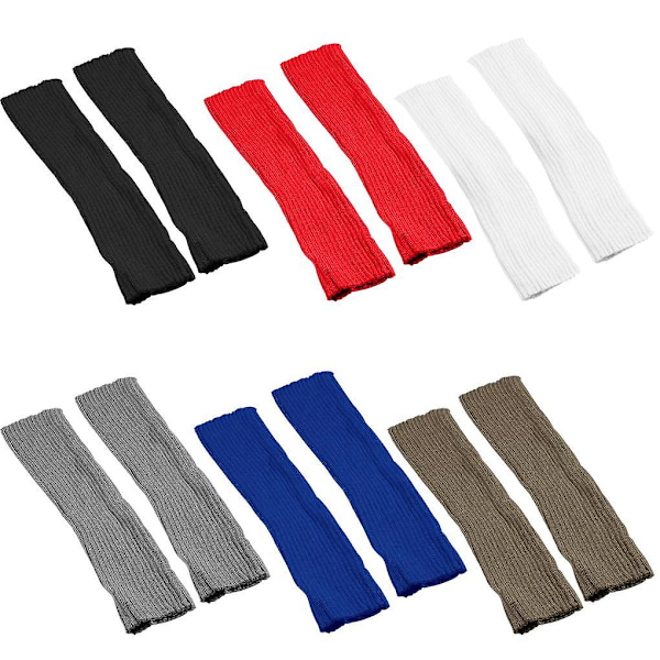 1 Pari Leg Socks Talv lämpimänä pitävät Jalkaholkit Makeat Värit Neulotu