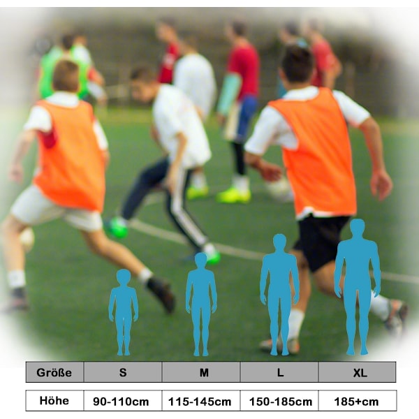 Fodbold Træningsvest, Børn Voksne Fodbold Træningstilbehør Veste til Holdtræning 6rød+6grøn XL 6red+6green S-XL