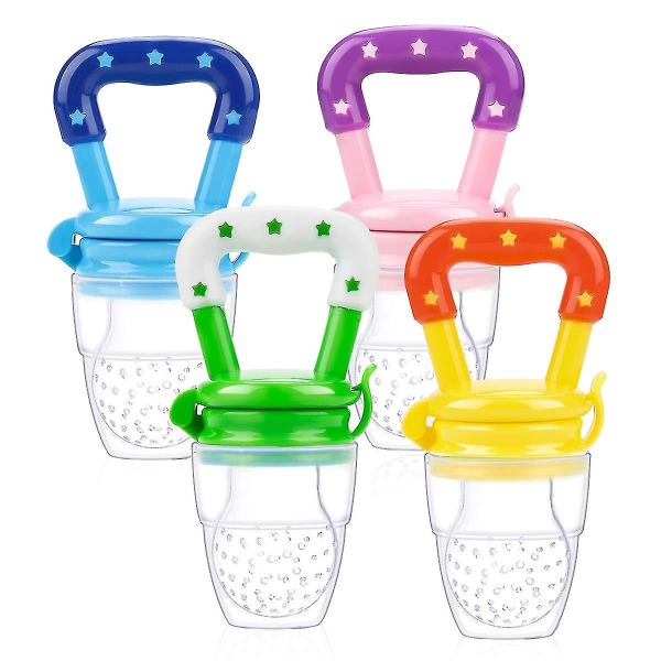 4pcs Fruit Teats For Baby, 4 Pcs Baby Pacifier Vegetable Tea