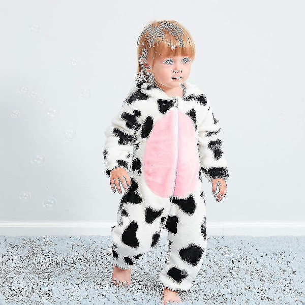 Unisex Dyredrakt Vinter Høst Flanell Hettegenser Romper F Duck 70CM