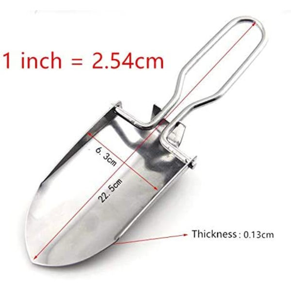 Havehave Mini Udendørs Foldbar Håndskovl (Sort & Sølv-2stk)