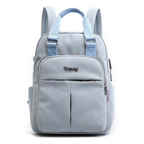 Laptop-ryggsäck USB-laddning Ryggsäck reseryggsäck skolväska light blue