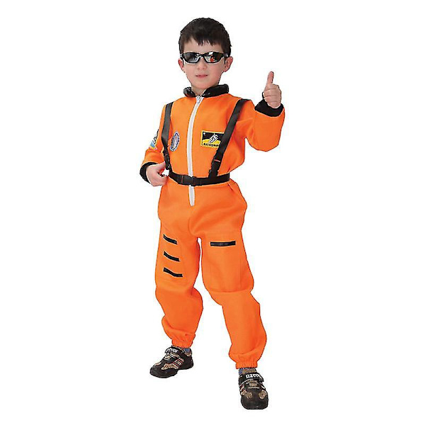 Umorden Purim Karneval Fest Halloween Kostumer Børn Astronaut Kosmonaut Kostume Drenge Uniform Pilot Cosplay Til Børn Dreng White M(height 110-120cm)